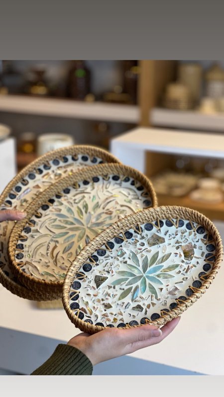 طقم صواني مصدف ملون