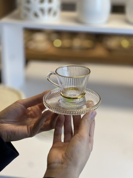 فناجين قهوه حلقة دهبي
