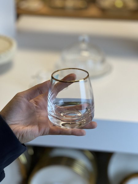 كاسات عصير اطار دهبي