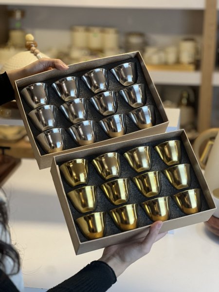 فناجين ساده دهبي/ فضي