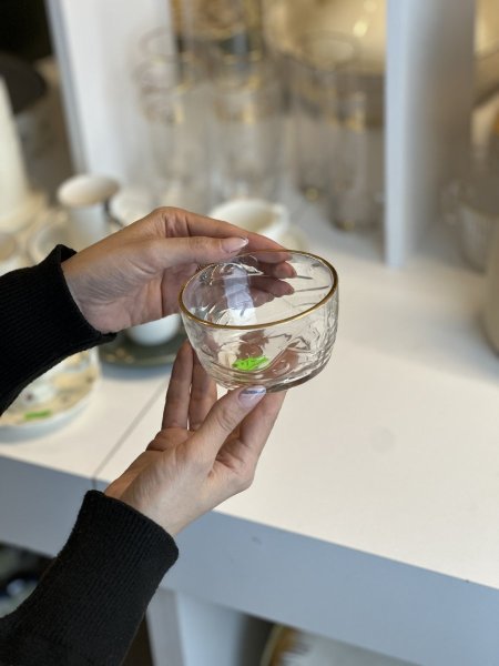 صحون ضيافة مجورة خط عربي شفاف مدهب عدد 6