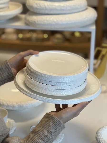 طقم جاط مع صحون ٧قطع مفرود