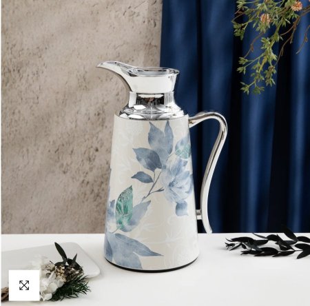 دلة واحدة للشاي او القهوة من ماريسيلا - أزرق وفضي