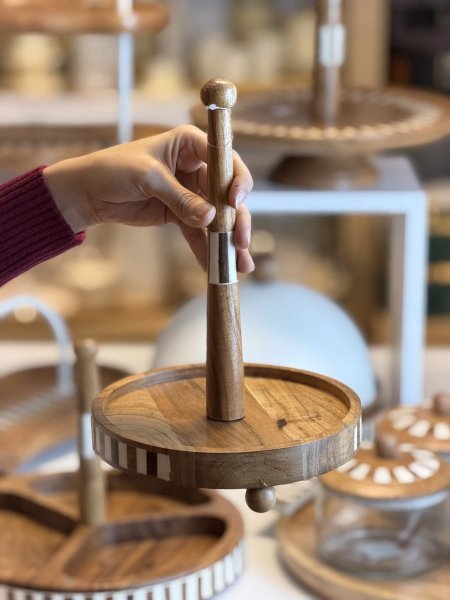 حمالة محارم مطبخ خشب هندي