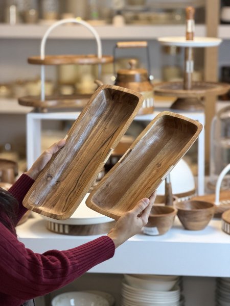 طقم جاط مسطيل خشب هندي