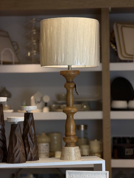 تيبلامب خشب قاعدة رخام كبير