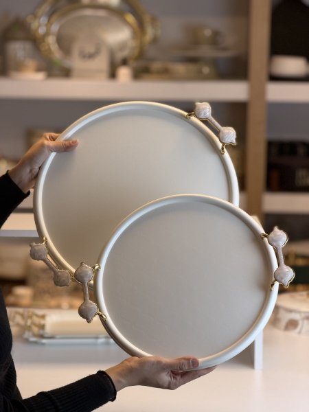 طقم صواني مدور يد فيونكا افوايت