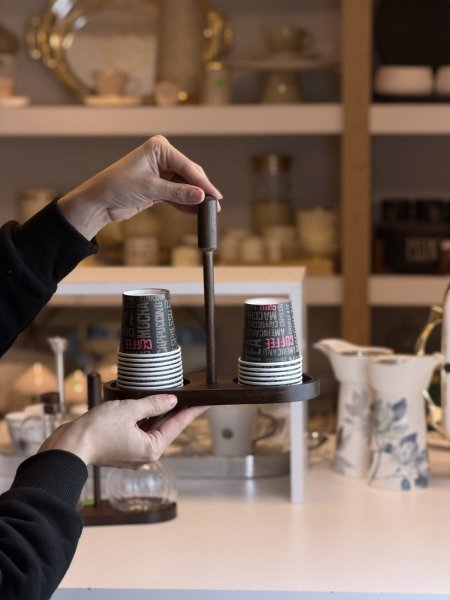 ستاند كاسات خشب