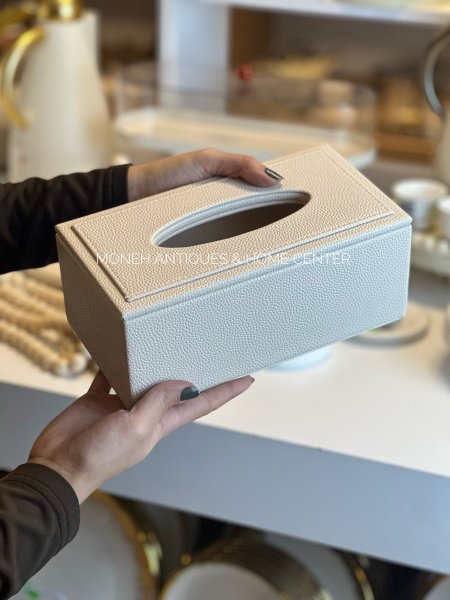 علبة محارم جلد