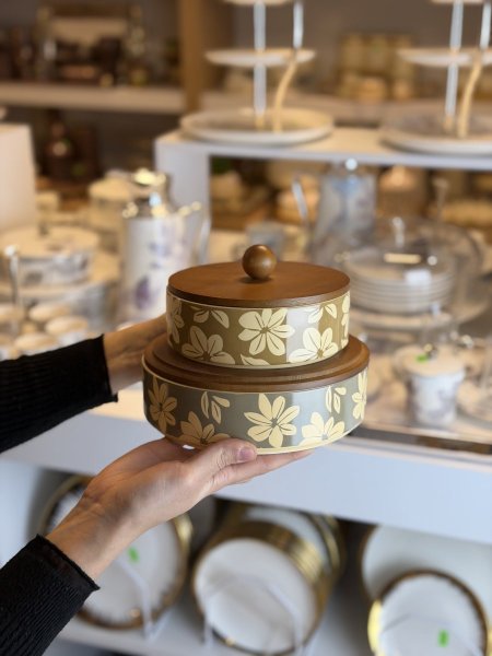 مضيفة حجم وسط / صغير بورسلان ملون بامبو