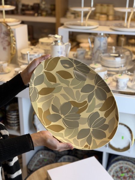 جاط فواكة بيضاوي بورسلان ملون