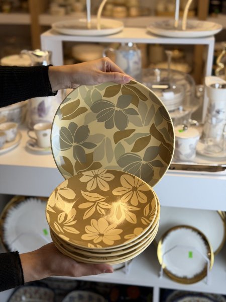 طقم ضيافة 7 قطع بورسلان ملون بامبو