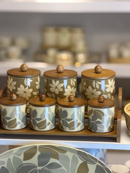 طقم سكريات بورسلان ملون بامبو