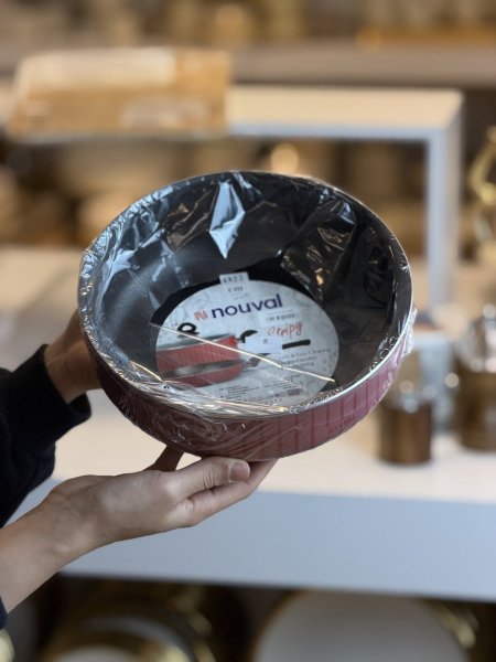 صنية فرن مدور تيفال احمر نوفال