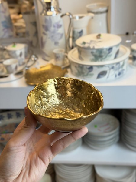 صحن مكسرات هندي معدن دهبي