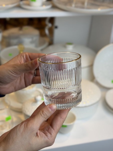 كاسات عصير /١٢ مقلم مع دهبي