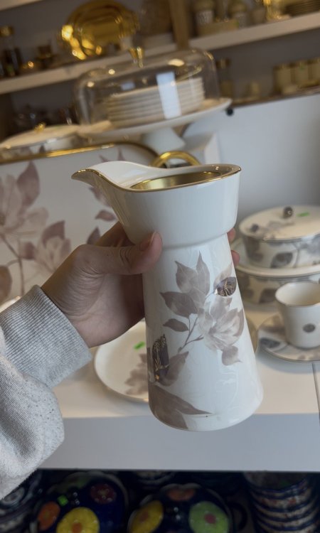 مبخرة بورسلان من ماريسيلا - أحمر و ذهبي