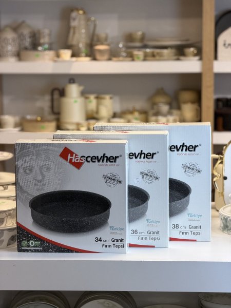 صنية فرن مدور جرانيت hascevher