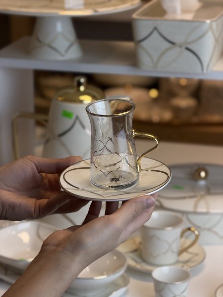 استكانات تراث شاي/قرفه عدد ٦