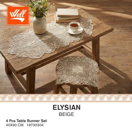 طقم شرشف وسط ٤ قطع