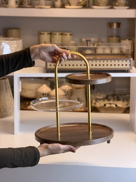 ستاند تقديم ٣طبقات اكراليك تقيل