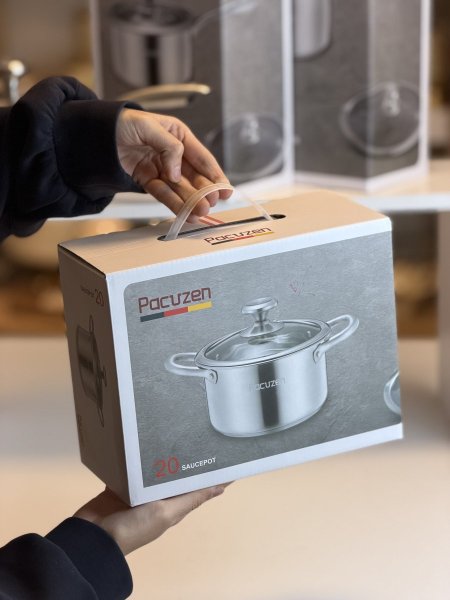 طنجرة ستانلس ستيل تقيل ٢٠سم