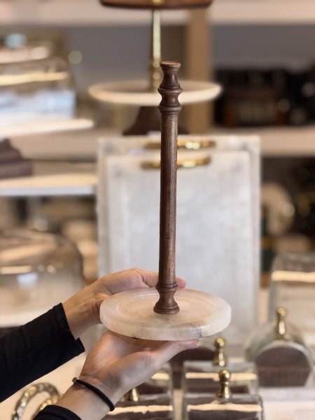 ستاند محارم رخام الالباستر مع خشب