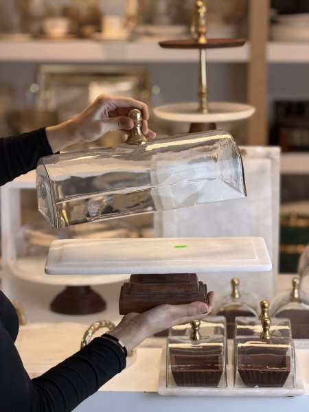 مضيفة مستطيل انجليش رخام الالباستر برجل