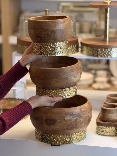 جاط خشب هندي قاعدة معدن اندلسي