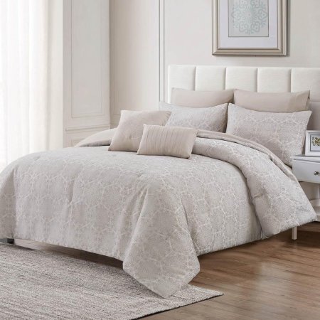 طقم تخت كنج سايز aidana taupe ٨ قطع