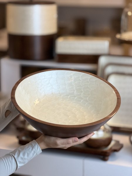 جاط عميق كبير خشب مصدف ريزن