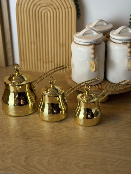 طقم بكارج قهوه/٣ دهبي