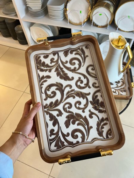 طقم صواني قطعتين