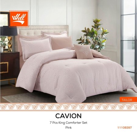 طقم تخت كنج سايز cavion pink