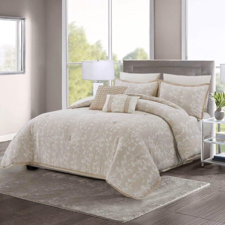 طقم تخت كنج سايز قطن ١٠٠٪؜ ٨ قطع dauria beige