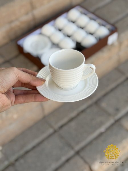 فناجين قهوه /١٢ ابيض