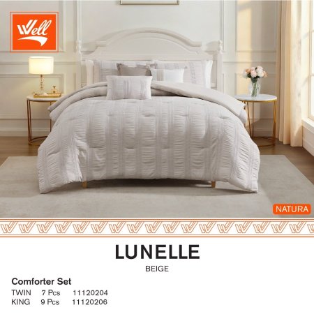 طقم تخت كنج سايز 9 قطع lunelle beige