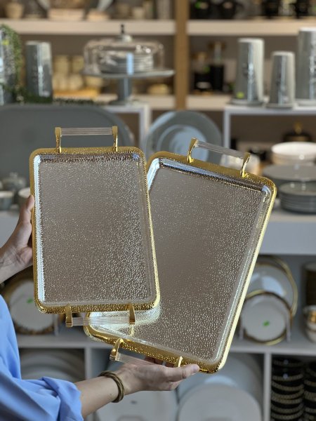 طقم صواني تقديم قطعتين