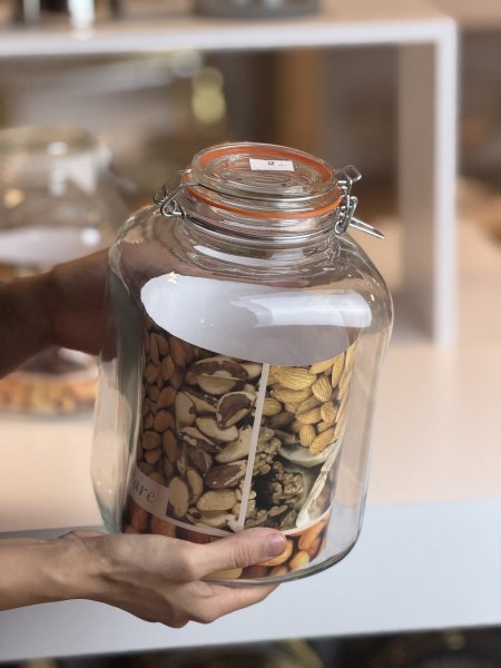 مرتبان زجاج محكم الاغلاق