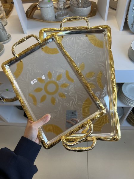 طقم صواني تقديم قطعتين