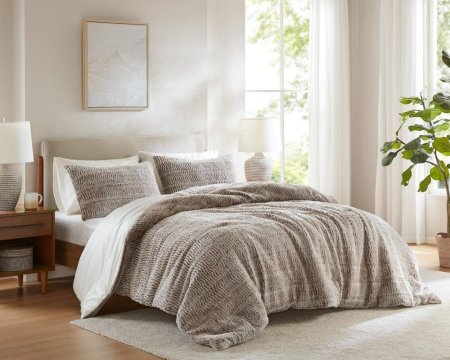 طقم تخت sculpted grey كنج سايز