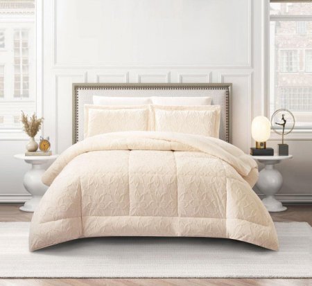 طقم تخت floriva off white كنج سايز